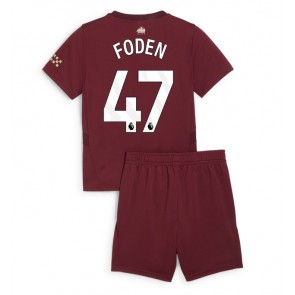 Manchester City Phil Foden #47 Dětské Alternativní dres komplet 2024-25 Krátký Rukáv (+ trenýrky)